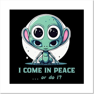 Hilarious Alien T-Shirt Design Posters and Art